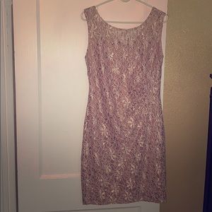 Slip-On Form Fitting Light Pink Dress